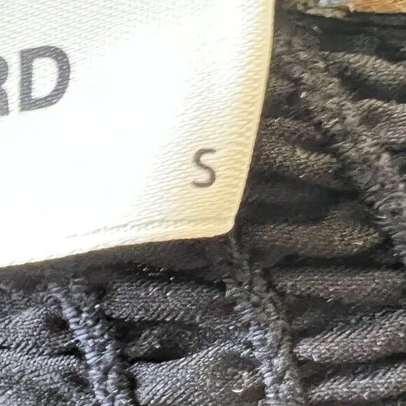 Amanda Uprichard Top Size Small Adrina Smocked Blouse Black Animal Print - Picture 10 of 10